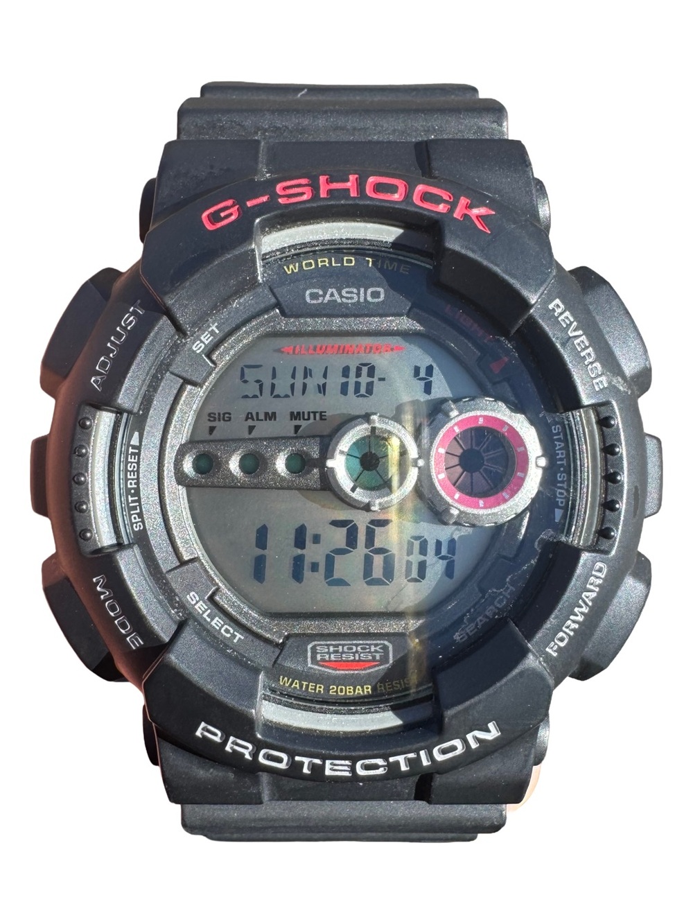 Casio G-Shock Black Watch with Red Accents